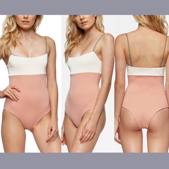 NWT Tavik [ Medium ] Scarlett Colorblock One Piece Swimsuit Tapioca/Desert‎ - Picture 2 of 12